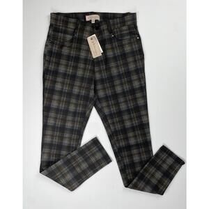 NWT Philosophy Women's Plaid Pull On Stretch Skinny Pants Size Small